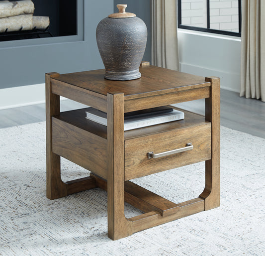 Cassel Furniture Outlet - Ashley Furniture - Cabalynn End Table - Square End Table / Light Brown - T974-2