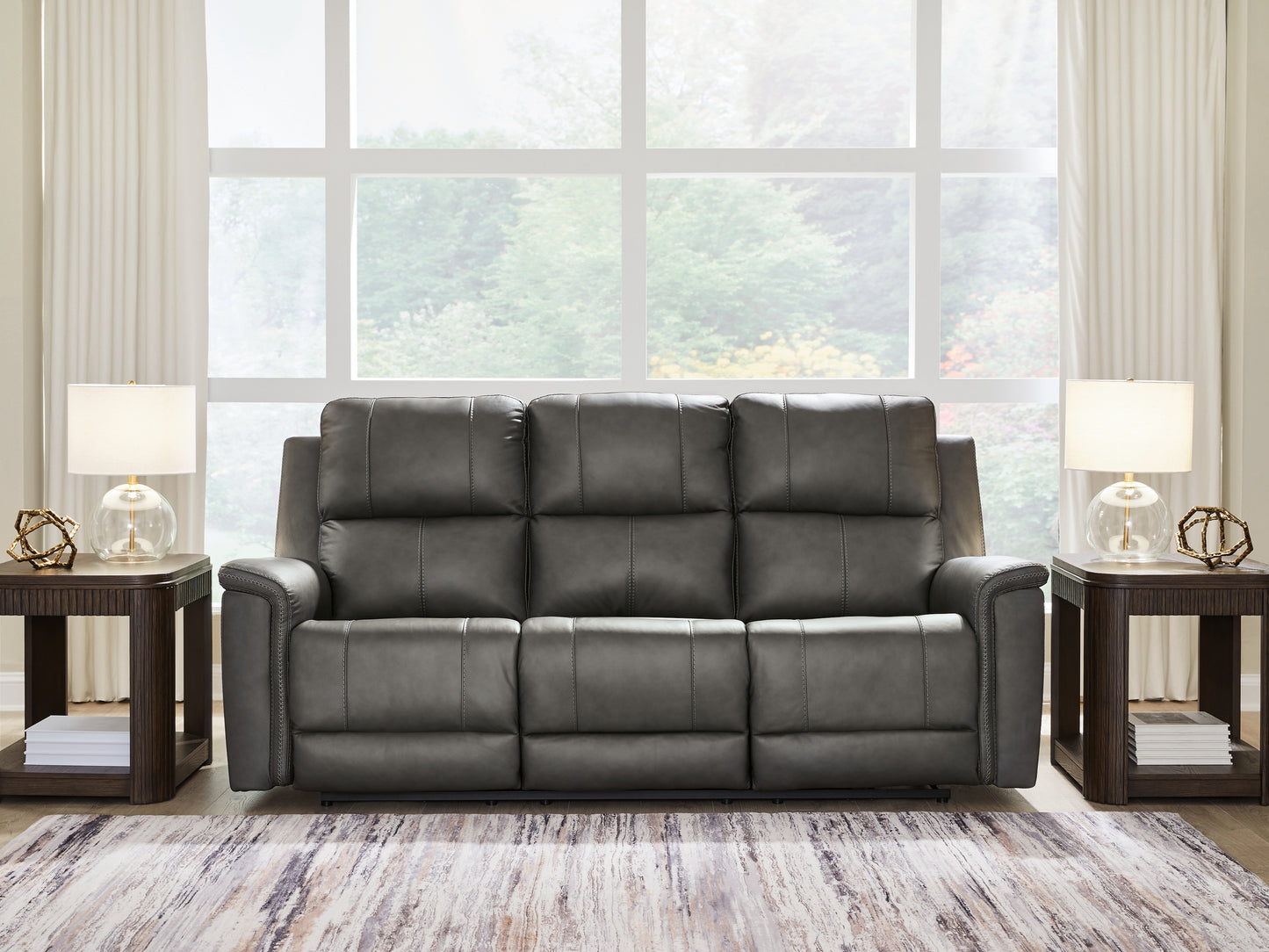 Cassel Furniture Outlet - Ashley Furniture - Bleckley Living Room - PWR REC Sofa with ADJ Headrest - PCU1200015