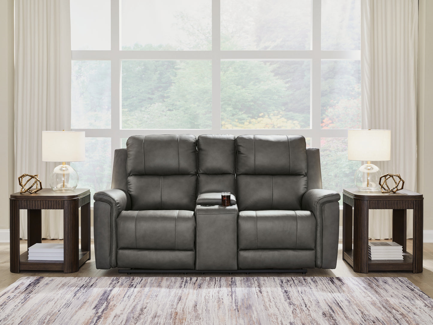 Cassel Furniture Outlet - Ashley Furniture - Bleckley Living Room - PWR REC Loveseat/CON/ADJ HDRST / Anchor - PCU1200018