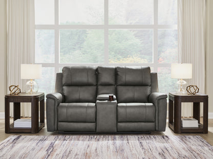 Cassel Furniture Outlet - Ashley Furniture - Bleckley Living Room - PWR REC Loveseat/CON/ADJ HDRST / Anchor - PCU1200018