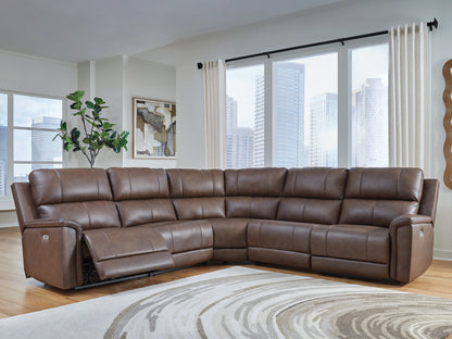 Cassel Furniture Outlet - Ashley Furniture - Bleckley Sectional - 5-Piece Power Reclining Sectional / Espresso - PCU12001S4