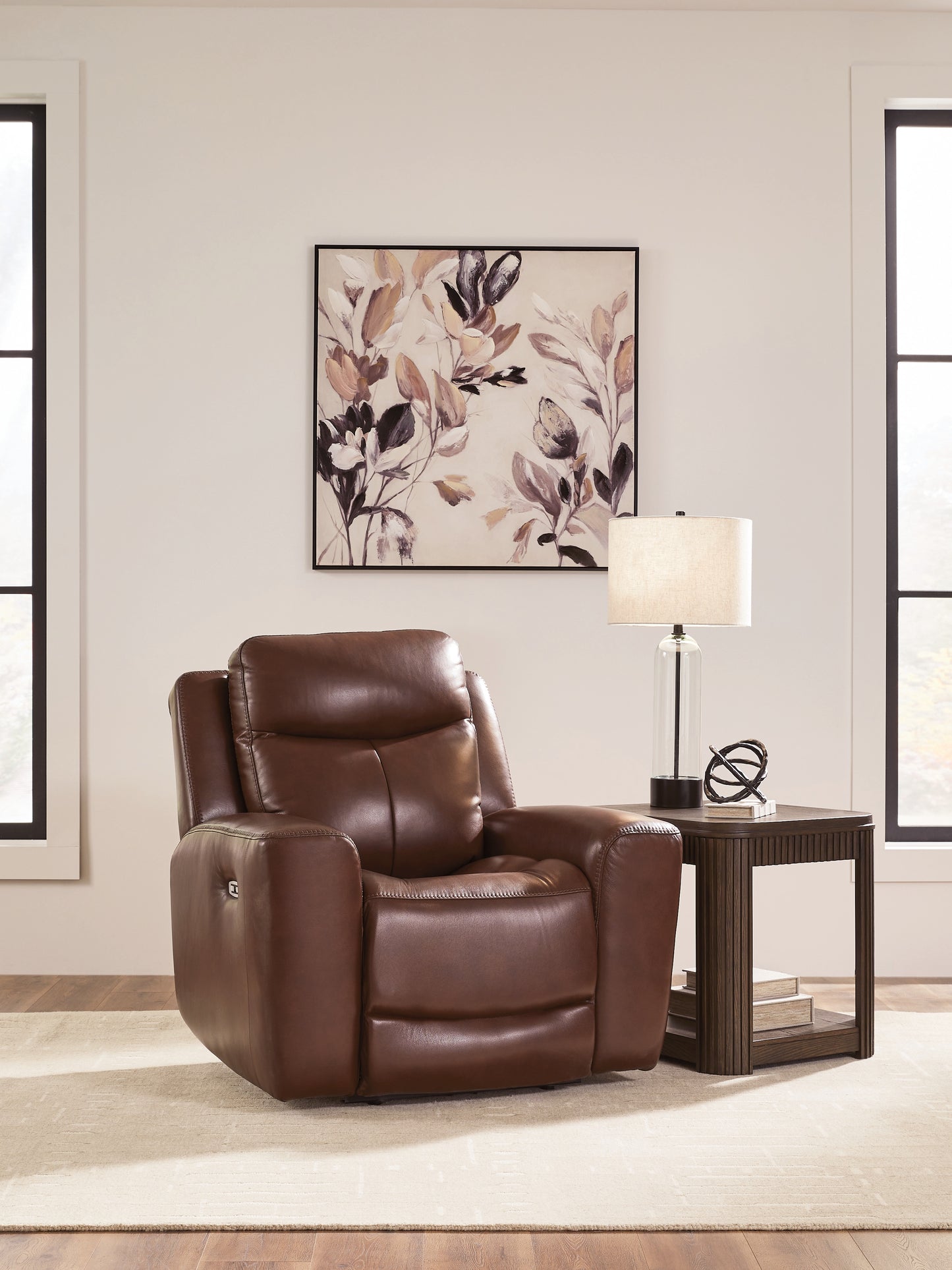 Cassel Furniture Outlet - Ashley Furniture - Next Move Living Room - PWR Recliner/ADJ Headrest / Mahogany - PCU1210213