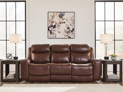 Cassel Furniture Outlet - Ashley Furniture - Next Move Living Room - PWR REC Sofa with ADJ Headrest / Mahogany - PCU1210215