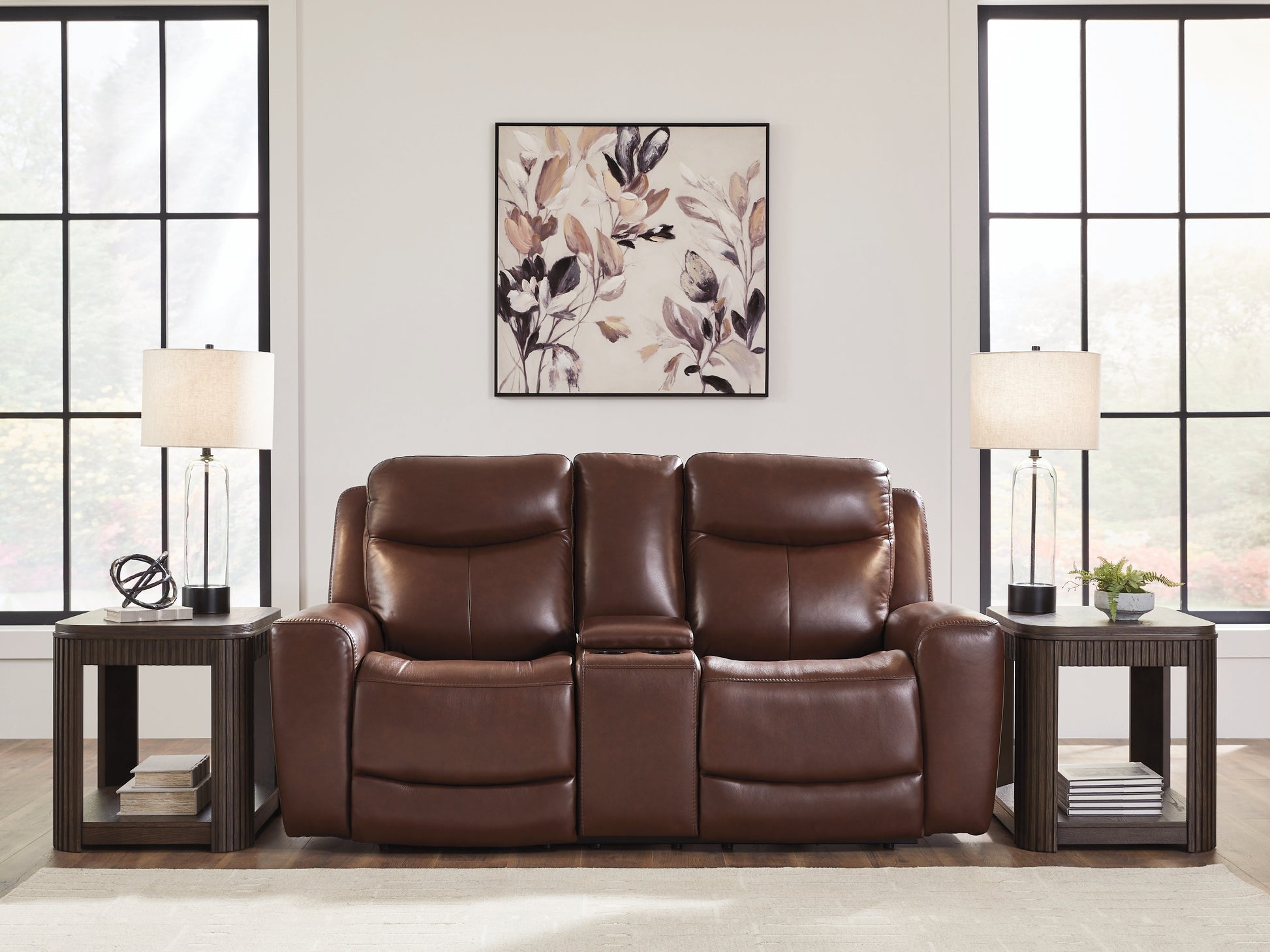 Cassel Furniture Outlet - Ashley Furniture - Next Move Living Room - PWR REC Sofa with ADJ Headrest / Mahogany - PCU1210215