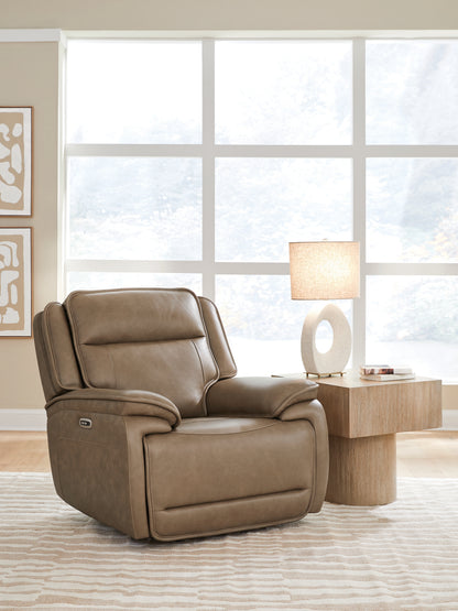 Cassel Furniture Outlet - Ashley Furniture - Glencroft Living Room - PWR Recliner/ADJ Headrest / Sahara - PCU1240013