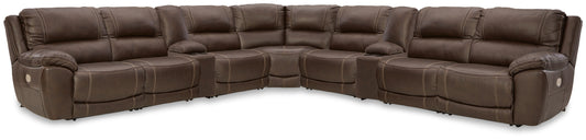 Cassel Furniture Outlet - Ashley Furniture - Dunleith 9-Piece Power Reclining Sectional - 9-piece Power Reclining Sectional / Chocolate - U71604S10