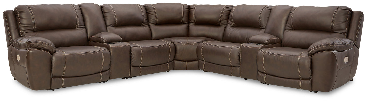 Cassel Furniture Outlet - Ashley Furniture - Dunleith Sectional - 7-Piece Power Reclining Sectional / Chocolate - U71604S7
