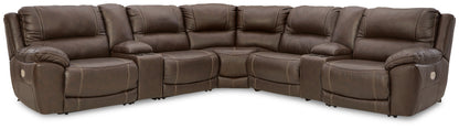 Cassel Furniture Outlet - Ashley Furniture - Dunleith Sectional - 7-Piece Power Reclining Sectional / Chocolate - U71604S7