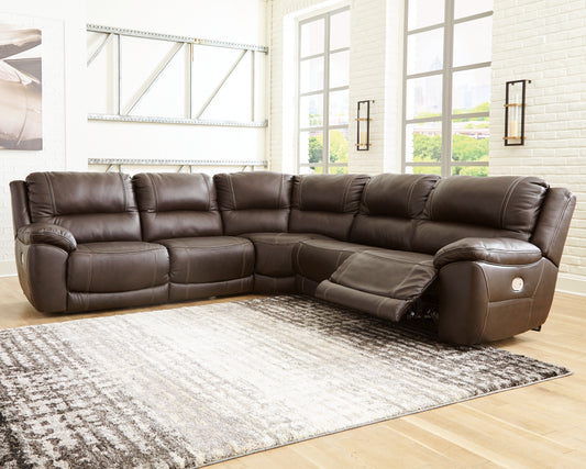 Cassel Furniture Outlet - Ashley Furniture - Dunleith Sectional - 4-Piece Power Reclining Sectional / Chocolate - U71604S6