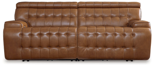 Cassel Furniture Outlet - Ashley Furniture - Temmpton Sectional - 2-Piece Power Reclining Sectional Loveseat / Chocolate - U92708S1