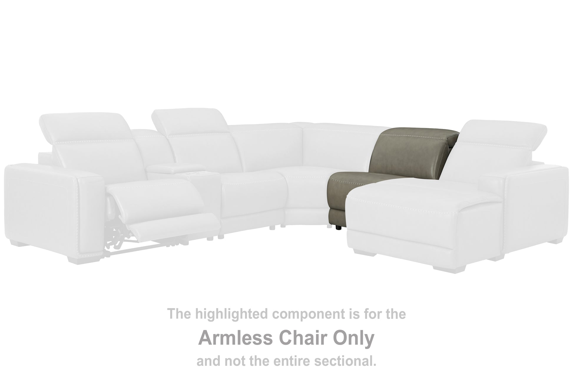 Cassel Furniture Outlet - Ashley Furniture - Correze Sectional - Armless Chair / Gray - U9420246