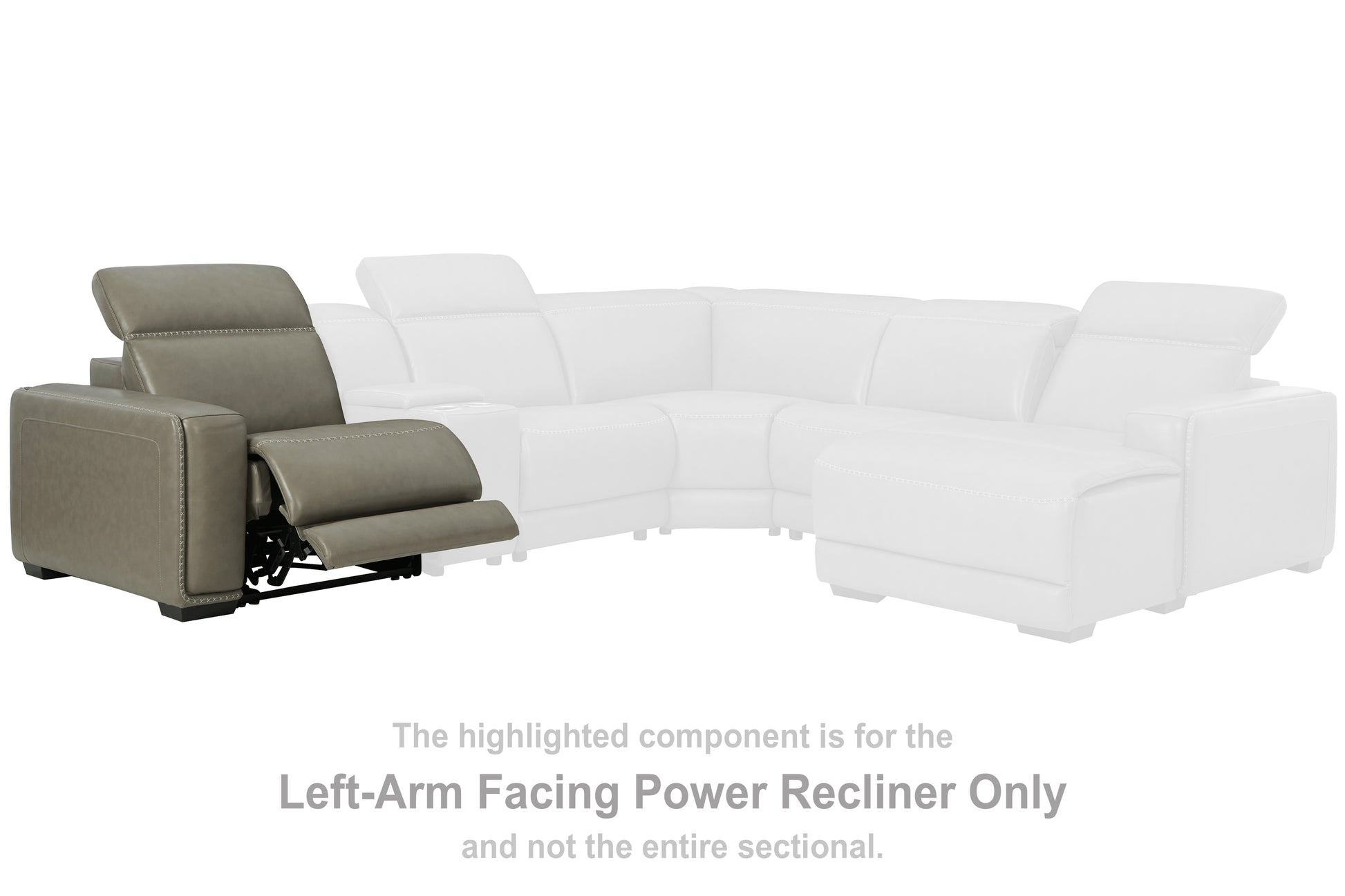 Cassel Furniture Outlet - Ashley Furniture - Correze Sectional - LAF Zero Wall Power Recliner / Gray - U9420258