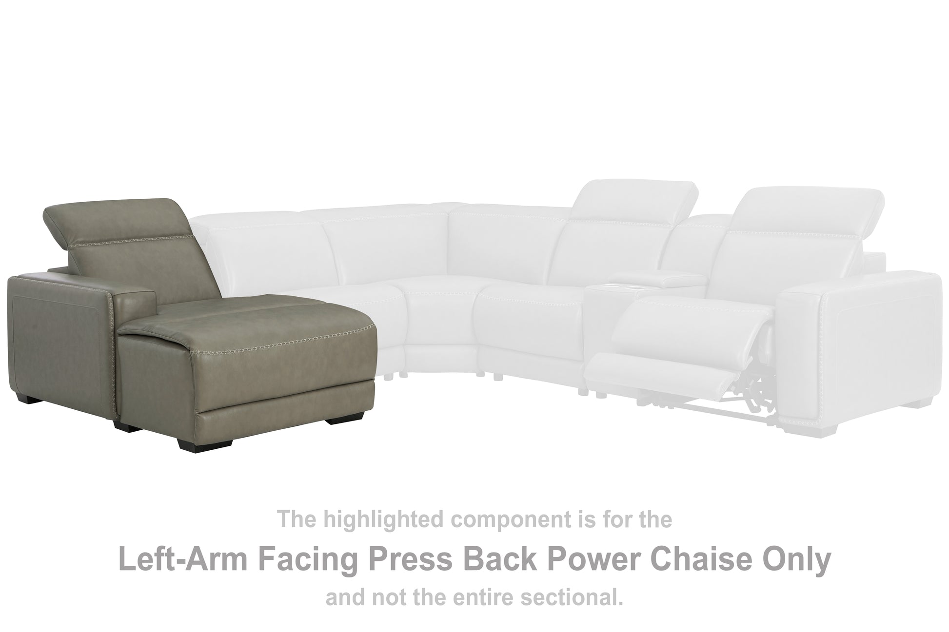 Cassel Furniture Outlet - Ashley Furniture - Correze Sectional - LAF PWR Reclining Back Chaise / Gray - U9420279
