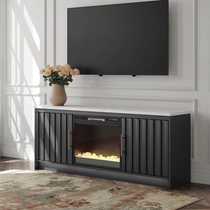 Cassel Furniture Outlet - Ashley Furniture - Cadmori 63" TV Stand with Electric Fireplace - 63" TV Stand with Electric Fireplace - W2616W1