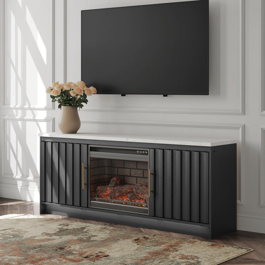 Cassel Furniture Outlet - Ashley Furniture - Cadmori 63" TV Stand with Electric Fireplace - 63" TV Stand with Electric Fireplace - W2616W2