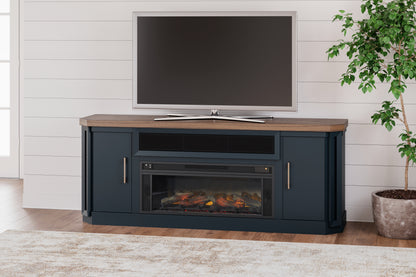 Cassel Furniture Outlet - Ashley Furniture - Landocken 83" TV Stand - 83" / Brown/Blue - W402-68