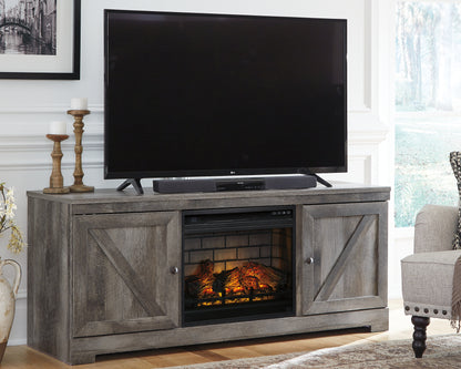 Cassel Furniture Outlet - Ashley Furniture - Wynnlow 63" TV Stand with Electric Fireplace - 63" TV Stand with Electric Fireplace / Gray - W440W9