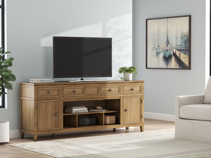 Cassel Furniture Outlet - Ashley Furniture - Sharlance 81" TV Stand - 81" / Light Brown - W655-68